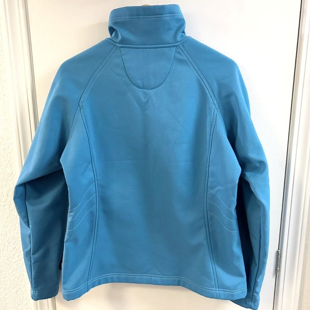 Sold Columbia Bright Blue Soft Shell Omni-Shield Active Zipper Jacket Size L - Picture 9 of 9